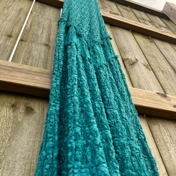 RARE Nightcap Clothing x Free People Teal Lace Maxi Dress Sz 2 | Boho Festival - Picture 7 of 14